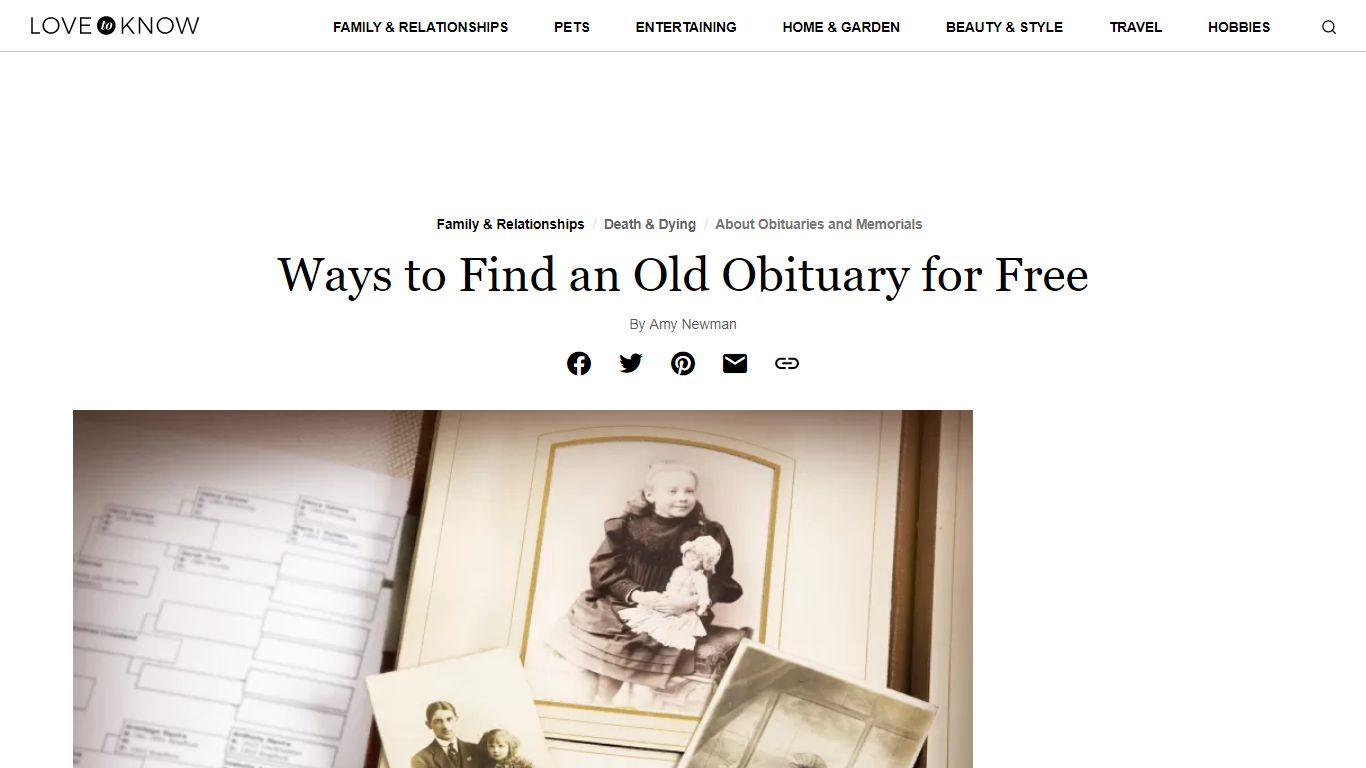 Ways to Find an Old Obituary for Free | LoveToKnow